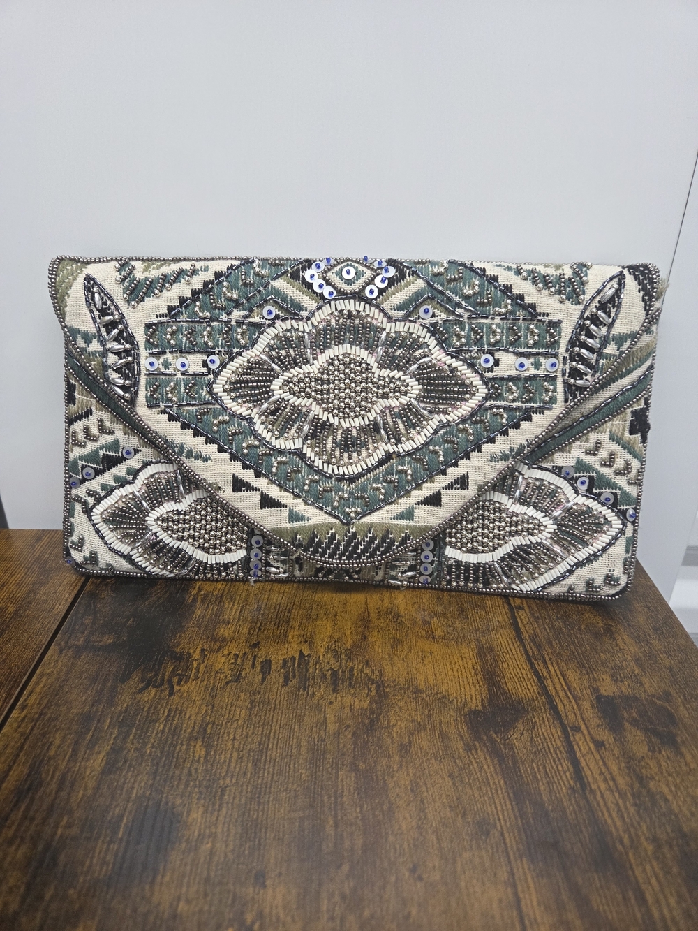 Beaded Envelope Clutch Maximalist Opulent Boho-Glam Eclectic